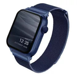   Apple Watch 4/5/6/7/SE, curea ceas inteligent, metal, albastru, 38/40/41mm, UNIQ