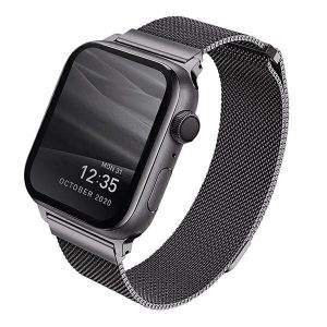 Apple Watch 4/5/6/7/SE, curea ceas inteligent, metal, gri, 42/44/45mm, UNIQ