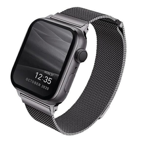 Apple Watch 4/5/6/7/SE, curea ceas inteligent, metal, gri, 42/44/45mm, UNIQ