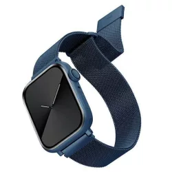   Apple Watch 4/5/6/7/SE, curea ceas inteligent, metal, albastru, 38/40/41mm, UNIQ