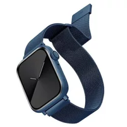   Apple Watch 4/5/6/7/SE, curea ceas inteligent, metal, albastru, 42/44/45mm, UNIQ