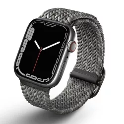   Apple Watch 4/5/6/7/SE, curea ceas inteligent, gri, împletit, 42/44/45 mm, UNIQ