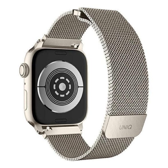 Apple Watch 4/5/6/7/SE, curea ceas inteligent, metal, argintiu „starlight”, 38/40/41mm, UNIQ