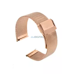   Curea smartwatch Colmi, metal, aur roz, 22 mm, curea cu cataramă Milan