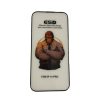iPhone 14 Pro (6.1") előlapi üvegfólia, edzett, fekete keret, 9H, full cover, ESD (csomagolás és kiegészítők nélkül)