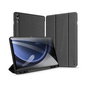 Husă pentru tabletă Samsung X510/X516B Galaxy Tab S9 FE 10.9 (Smart Case) cu funcție de pornire/oprire, Suport creion - Seria Dux Ducis Domo - negru