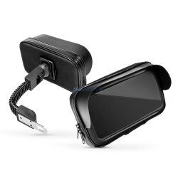   Suport universal pentru telefon pentru biciclete/motociclete, rezistent la praf și la cădere pentru dispozitive de 6,4-8 inchi - negru