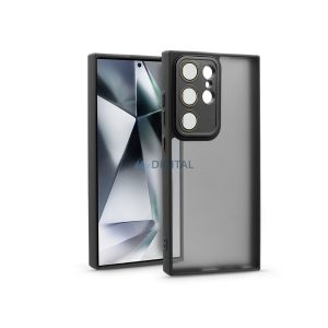 Husă din spate Samsung SM-S928 Galaxy S24 Ultra cu margine de protecție a camerei, sticlă de protecție a lentilei - Variete - negru