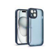   Husa din spate Apple iPhone 15 cu margine de protectie a camerei, sticla de protectie a lentilelor - Variete - albastru inchis