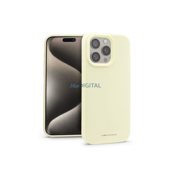 Husă din silicon Apple iPhone 15 Pro - Roar Cloud Skin - galbenă