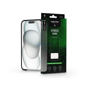 Protecție de ecran din sticlă flexibilă Apple iPhone 15/15 Pro - MyScreen protecțieHybrid sticlă Green - transparent