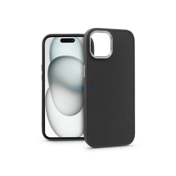 Husa din silicon Apple iPhone 15 - Cadru - negru