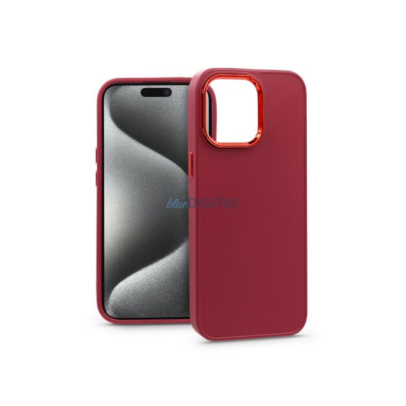 Husa din silicon Apple iPhone 15 Pro Max - Cadru - magenta