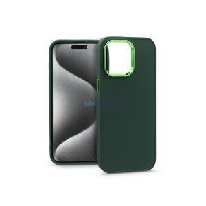 Husa din silicon Apple iPhone 15 Pro Max - Cadru - verde