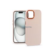 Husa din silicon Apple iPhone 15 - Cadru - roz