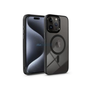 Husa din silicon Apple iPhone 15 Pro Max - Husa Edge Mag - neagra/transparenta