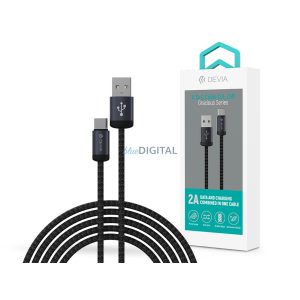 Devia Gracious Series v2 10W USB/Type-C cablu de încărcare și date 2m - negru
