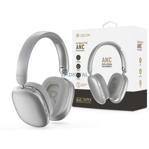 Devia EarBass Pro2 ANC Căști stereo Bluetooth cu microfon încorporat - argintiu