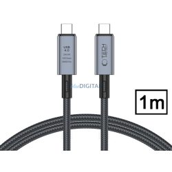   Tech-Protect USB Type-C - Cablu de date și încărcare USB Type-C - Cablu Tech-Protect Ultraboost USB 4.0 / 8K / 40 Gbps / PD240 - 240W - gri
