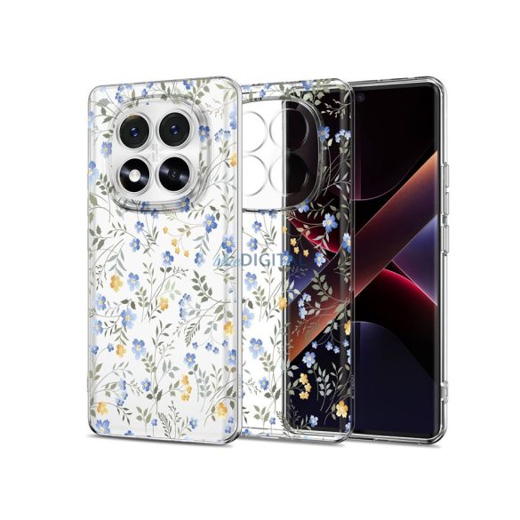 Carcasă din silicon Tech-Protect FlexAir+ - Xiaomi Redmi Note 14 Pro 5G/Poco X7 5G - flori de primăvară