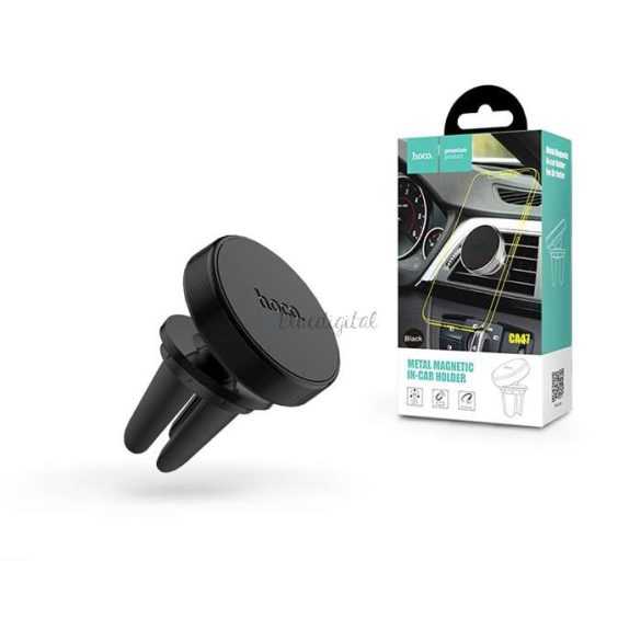 Suport auto universal pentru aerisire PDA/GSM - Suport magnetic metalic HOCO CA47 - negru