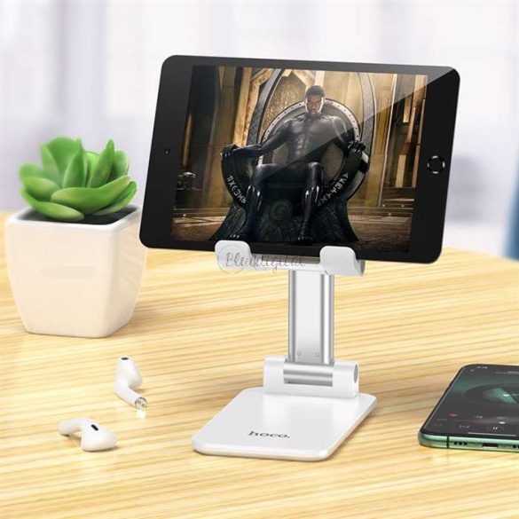Suport universal pentru telefon/tabletă desktop HOCO pentru dispozitive de 4,7-10" - Suport de birou pliabil compatibil HOCO PH29A - alb