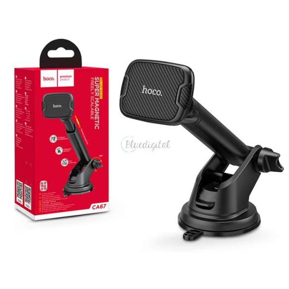 Suport auto universal pentru bord/parbriz magnetic PDA/GSM - Suport auto HOCO CA67 Super Magnetic - negru