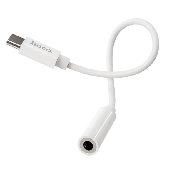 HOCO USB Type-C - Adaptor jack de 3,5 mm - HOCO LS30 Type-C Digital 3.5 Audio Converter - alb