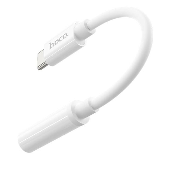 HOCO USB Type-C - Adaptor jack de 3,5 mm - HOCO LS30 Type-C Digital 3.5 Audio Converter - alb