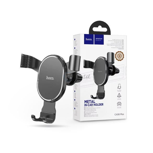 Suport auto universal pentru aerisire PDA/GSM pentru dispozitive de 4,5-6,7" - Suport metalic pentru mașină HOCO CA56 Plus - negru