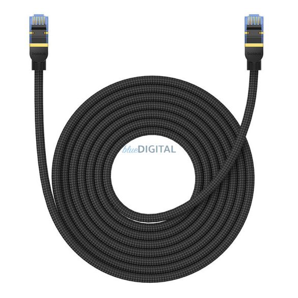 Cablu de rețea împletit cat.7 Baseus Ethernet RJ45, 10Gbps, 8m (negru)