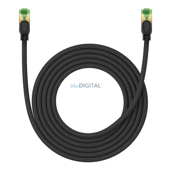 Cablu de rețea împletit cat.8 Baseus Ethernet RJ45, 40Gbps, 3m (negru)