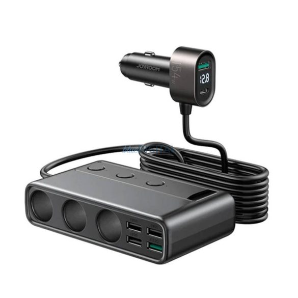 Incarcator auto Joyroom JR-CL06 si distribuitor bricheta cu conexiune 5xUSB-A si 1xUSB-C 154W - negru