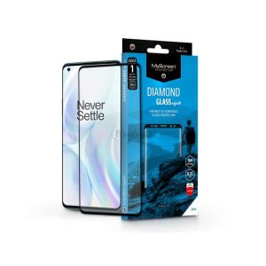 Protector de ecran din sticlă temperată OnePlus 8 Pro pentru afișaj curbat - MyScreen Protector Diamond Glass Edge3D - negru