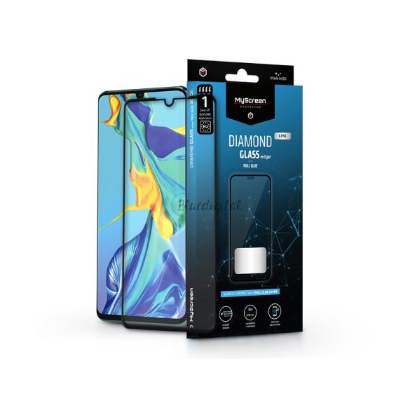 Protector ecran din sticla securizata Huawei P30 - MyScreen Protector Diamond Glass Lite Edge2.5D Full Glue - negru
