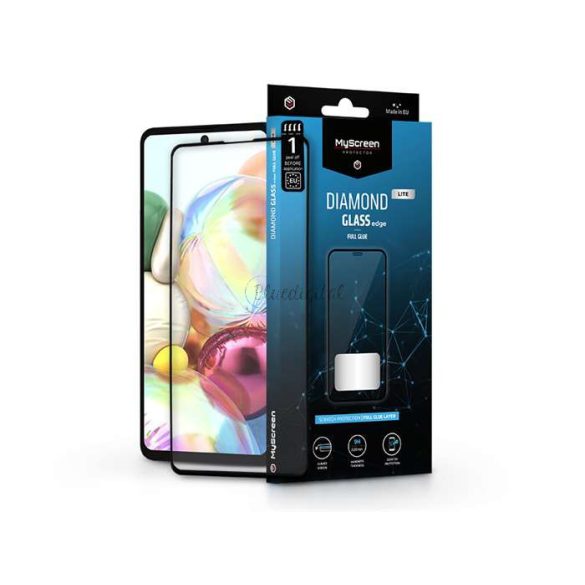 Protector de ecran din sticlă temperată Samsung A715F Galaxy A71/M515F Galaxy M51 - MyScreen Protector Diamond Glass Lite Edge2.5D Full Glue - negru