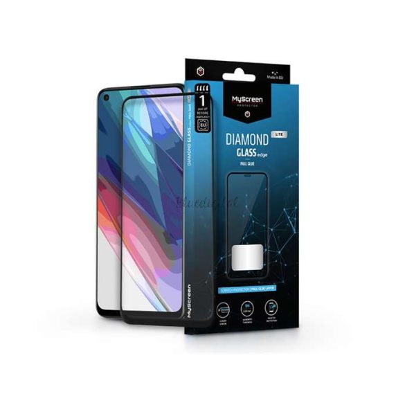 Oppo Reno5 4G/Reno5 5G Protecție de ecran din Folie securizată - MyScreen protecțieDiamond sticlă Lite Edge2.5D Full Glue - Negru