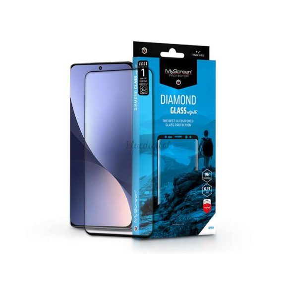 Xiaomi 12/12X Folie protecție ecran din Folie securizată pentru ecran curbat - MyScreen protecțieDiamond sticlă Edge3D - negru