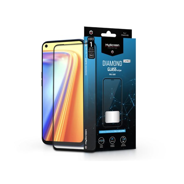 Protector ecran din sticlă temperată Realme 7 - MyScreen Protector Diamond Glass Lite Edge2.5D Full Glue - negru