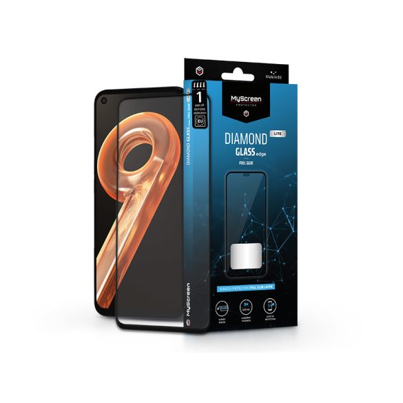 Protector ecran din sticlă temperată Realme 9i - MyScreen Protector Diamond Glass LiteEdge2.5D Full Glue - negru
