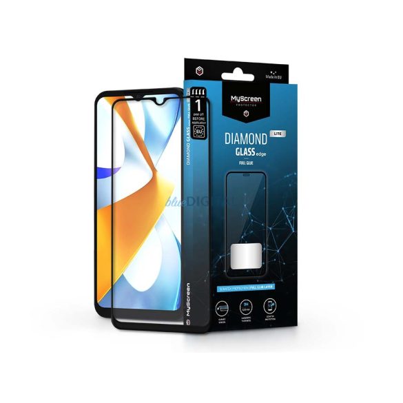 Protector de ecran din sticlă temperată Xiaomi Poco C40 - MyScreen Protector Diamond Glass Lite Edge2.5D Full Glue - negru