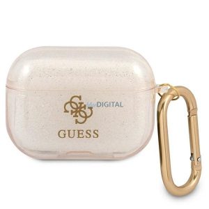 Guess GUAPUCG4GD Geantă Glitter Collection AirPods Pro - auriu