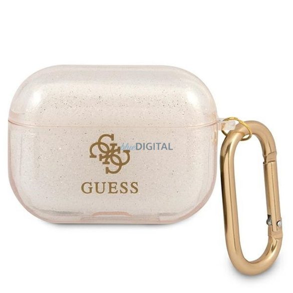 Guess GUAPUCG4GD Geantă Glitter Collection AirPods Pro - auriu
