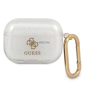 Guess GUAPUCG4GT Geantă Glitter Collection AirPods Pro - transparentă