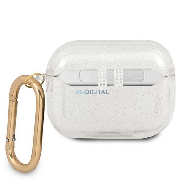 Guess GUAPUCG4GT Geantă Glitter Collection AirPods Pro - transparentă