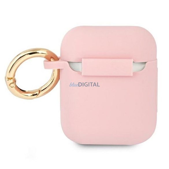 Guess GUA2SSSI Silicon Vintage Script Case AirPods 1/2 - roz