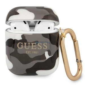 Guess GUA2UCAMG Carcasă Camo Collection AirPods 1/2 - negru