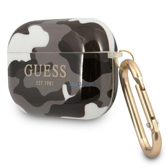 Guess GUAPUCAMG Husă AirPods Pro pentru colecția Camo - negru