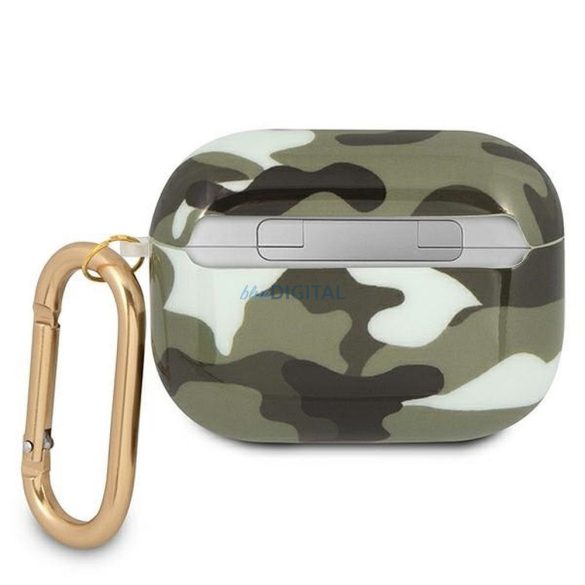 Guess GUAPUCAMA Camo Collection husă AirPods Pro - camuflaj verde