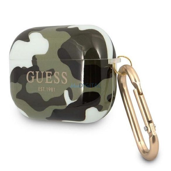 Guess GUAPUCAMA Camo Collection husă AirPods Pro - camuflaj verde